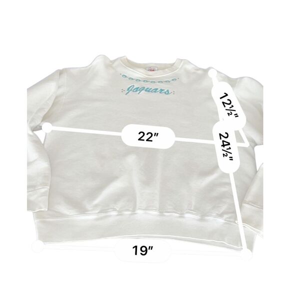 Vintage 90s Jacksonville Jaguars embroidered Logo Sweatshirt Large Made In USA - Picture 5 of 10